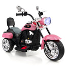 6V Powered Toddler 3-Wheel Motorbike Ride On Toy with Horn and Headlight-Black and White