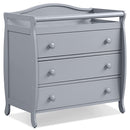Baby Changing Table Infant Diaper with 3 Drawers and Safety Belt-Gray