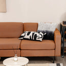 Modern Loveseat Sofa Couch with Side Storage Pocket and Sponged Padded Seat Cushions