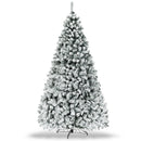 Pre-Lit Premium Snow Flocked Hinged Artificial Christmas Tree