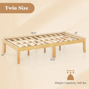 14 Inch Twin Wood Platform Bed Frame with Wooden Slats Support