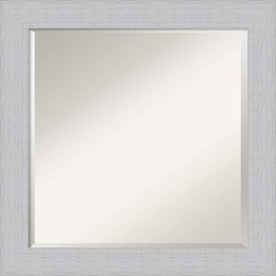 Amanti Art Framed Shiplap White Wall Mirror