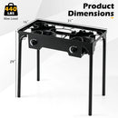 2 Burner Propane Stove 160000 BTU with Adjustable Regulator