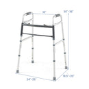2-Button Folding Walker Lightweight with 7-Level Adjustable Height