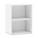 2-Cube Bookcase Floor Standing Open Bookshelf with 5-Position Adjustable Shelf