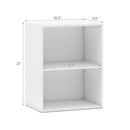 2-Cube Bookcase Floor Standing Open Bookshelf with 5-Position Adjustable Shelf