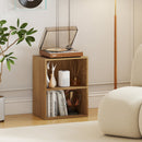 2-Cube Bookcase Floor Standing Open Bookshelf with 5-Position Adjustable Shelf