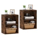 2-Cube Bookcase Set of 2 Floor Standing Open Bookshelf w/ 5-Position Adjustable Shelf
