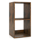 2 Cube Bookshelf with Back Guardrail for Living Room Bedroom