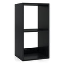 2 Cube Bookshelf with Back Guardrail for Living Room Bedroom