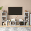 2 Cube Bookshelf with Back Guardrail for Living Room Bedroom