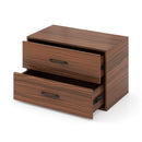 2-Drawer Stackable Horizontal Storage Cabinet Dresser Chest with Handles