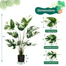 2 Pack 4 Feet Artificial Monstera Deliciosa Plants for Home Office