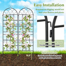 2 Pack 71" x 20" Metal Garden Trellis for Outdoor Climbing Plants