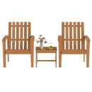 Acacia Wood Patio Dining Chair with Curved Seat & Armrests