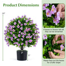 Artificial Eucalyptus Topiary Trees with Cement Planter (2-Pack)