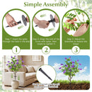 2 Pack Artificial Locust Flower Trees 39 Inch Fake Evergreen Shrubs with Ground Spikes