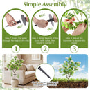 2 Pack Artificial Locust Flower Trees 39 Inch Fake Evergreen Shrubs with Ground Spikes