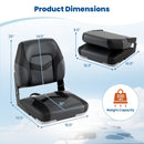 2-Pack Boat Seats with Fixing Bolts and Hinges