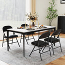Folding Conference Chairs 4-Pack with Padded Seats - Black