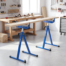 2-Pack Folding Roller Stands Portable Outfeed Supports with Adjustable Height