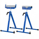 2-Pack Folding Roller Stands Portable Outfeed Supports with Adjustable Height
