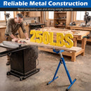 2-Pack Folding Roller Stands Portable Outfeed Supports with Adjustable Height