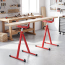 2-Pack Folding Roller Stands Portable Outfeed Supports with Adjustable Height