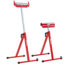 2-Pack Folding Roller Stands Portable Outfeed Supports with Adjustable Height