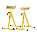 2-Pack Folding Roller Stands Portable Outfeed Supports with Adjustable Height