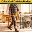 2-Pack Folding Roller Stands Portable Outfeed Supports with Adjustable Height