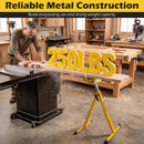 2-Pack Folding Roller Stands Portable Outfeed Supports with Adjustable Height