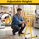 2-Pack Folding Roller Stands Portable Outfeed Supports with Adjustable Height