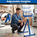 2-Pack Folding Roller Stands Portable Outfeed Supports with Adjustable Height