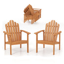Stackable Adirondack Chairs - Solid Acacia Wood (2-Pack)