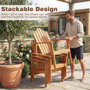 Stackable Adirondack Chairs - Solid Acacia Wood (2-Pack)