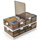2 Pack Stackable Storage Containers Rolling Plastic Storage Bins