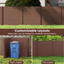 2 Panels 48 x 48 Inch Air Conditioner Trash Can Pool Equipment Enclosure-Brown