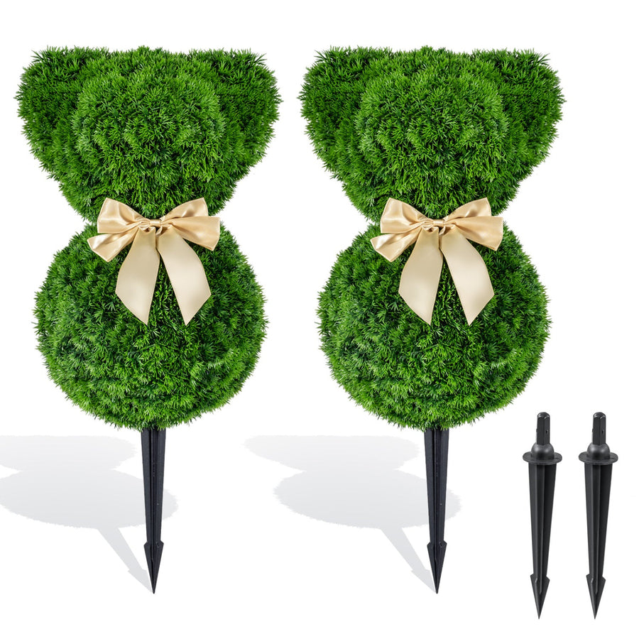 2 Pieces Teddy Bear Topiary Trees Sun