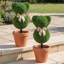 2 Pieces Teddy Bear Topiary Trees Sun