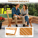 2-Person Acacia Wood Patio Garden Bench with 800 lbs Capacity