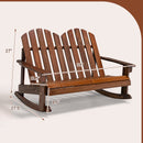 2 Person Adirondack Rocking Chair with Slatted seat