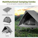 2-Person Camping Cot Tent Foldable Off-Ground Camping Combo for Adults