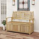2-Person Storage Bench with 49 Gallon Capacity and Backrest