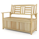 2-Person Storage Bench with 49 Gallon Capacity and Backrest