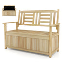2-Person Storage Bench with 49 Gallon Capacity and Backrest