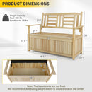 2-Person Storage Bench with 49 Gallon Capacity and Backrest