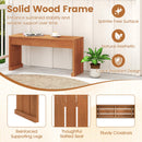2-Person Outdoor Garden Bench with Solid Wooden Frame for Backyard