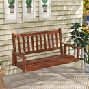 2-Person Wooden Outdoor Porch Swing with 500 lbs Weight Capacity