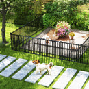 2 Piece 80 x 51 Inch Vinyl Picket Fence for Garden